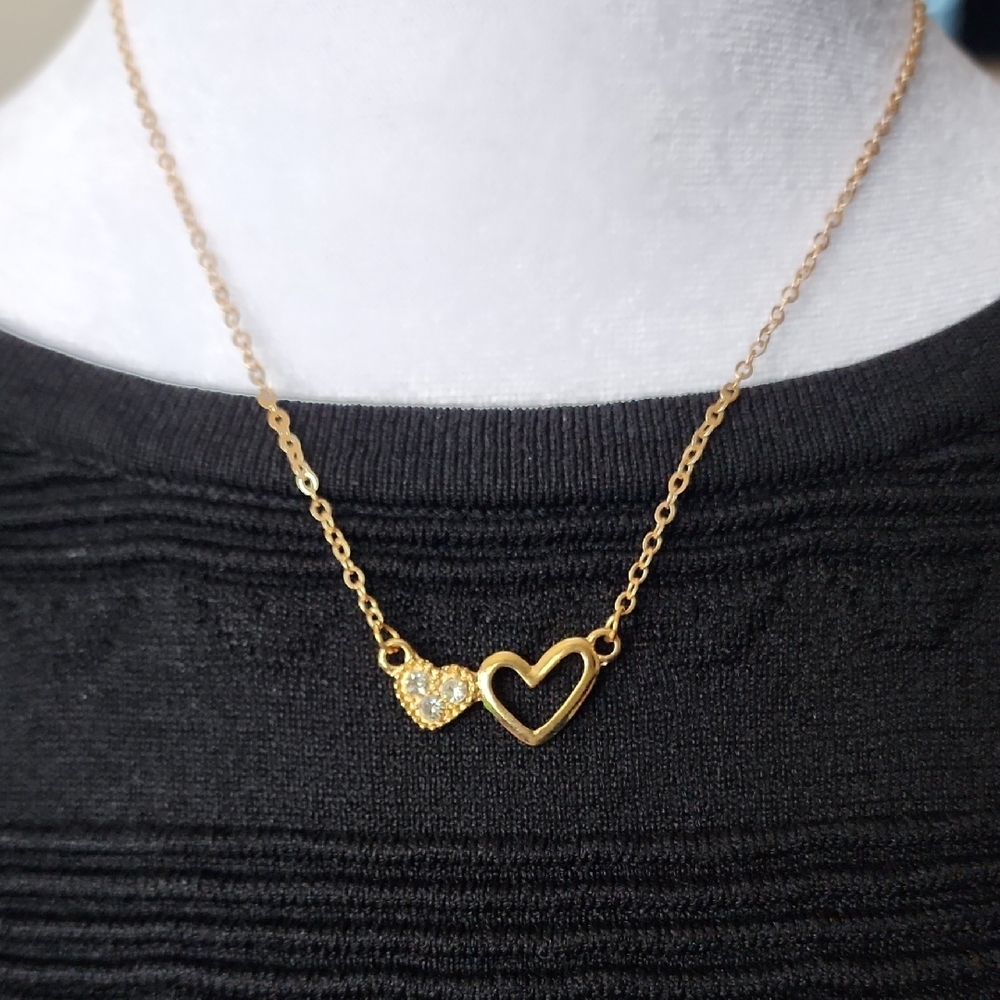 Gold Heart Pendant Necklace